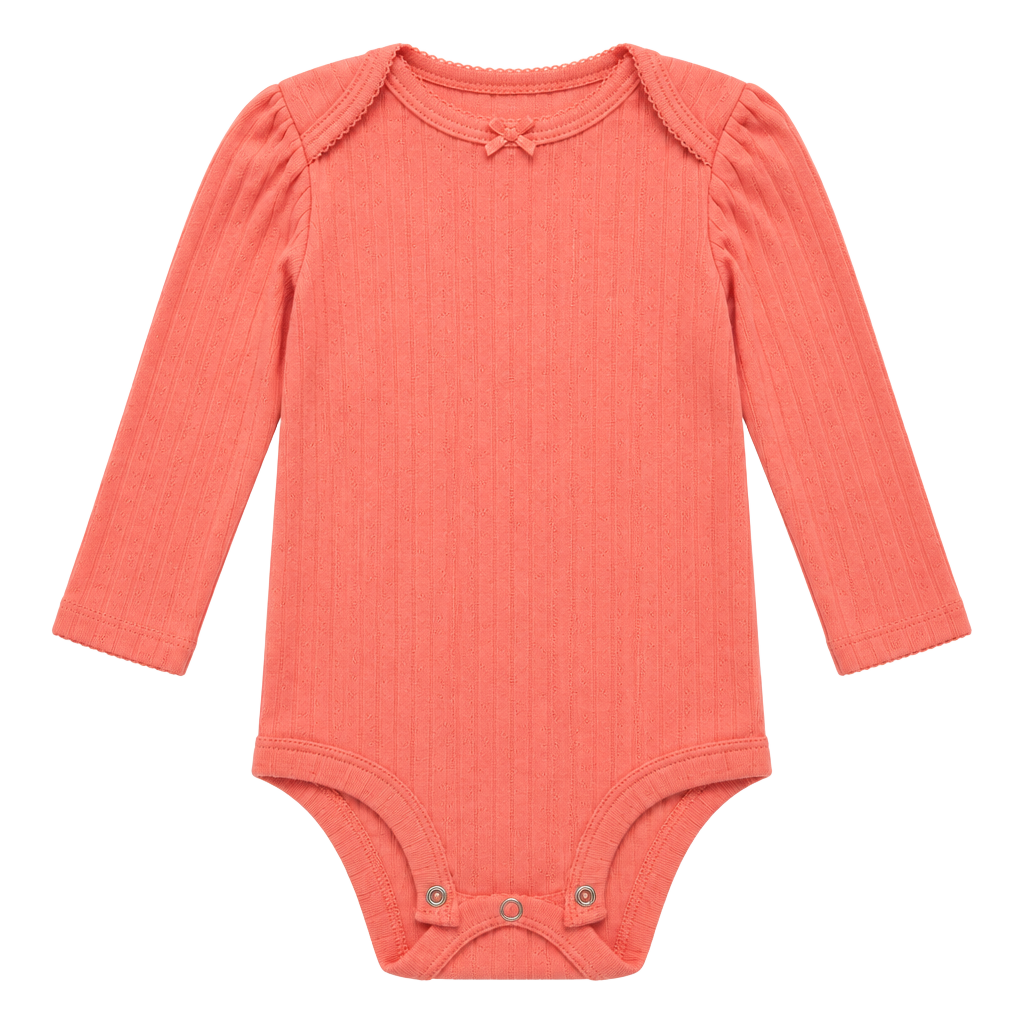 Carters Child of Mine Bodysuit Size 12m Pink Ribbed Long Sleeve 1