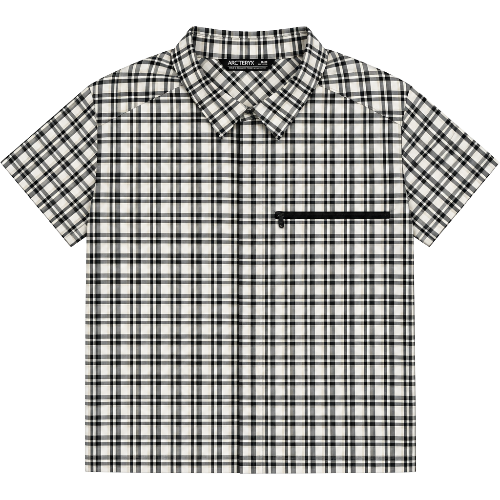 Arc'teryx Skyline Long Sleeve Plaid Button Up Shirt Size XL/TG Gray Beige 1