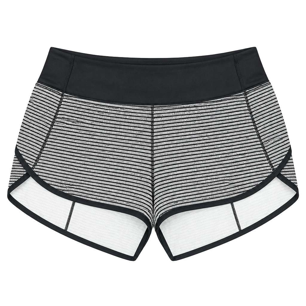 Lululemon Speed Up Shorts Black White Checkered 1