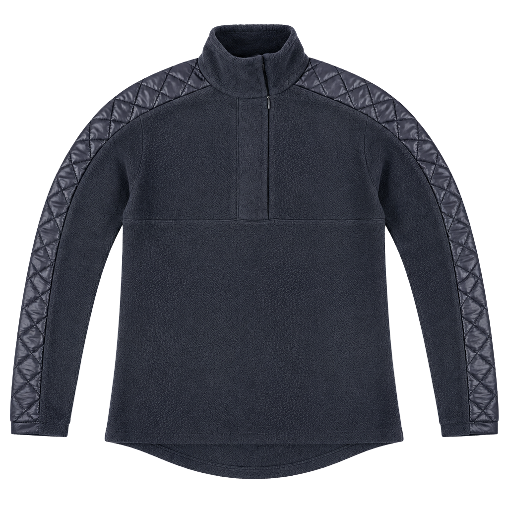 Athleta Vortex Half Zip Pullover Size M Black Quilted Fleece 1
