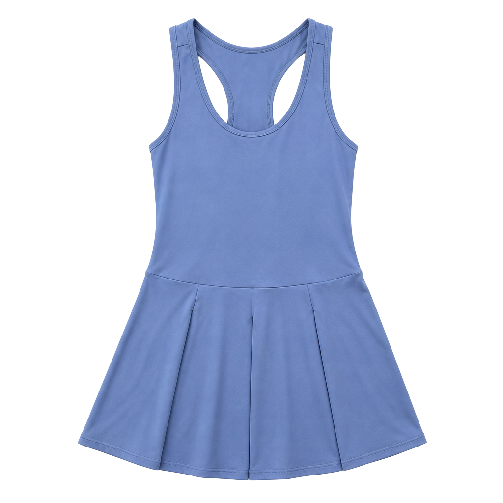 Halara Cloudful 2-in-1 Pleated Activity Dress Blue Size L 1