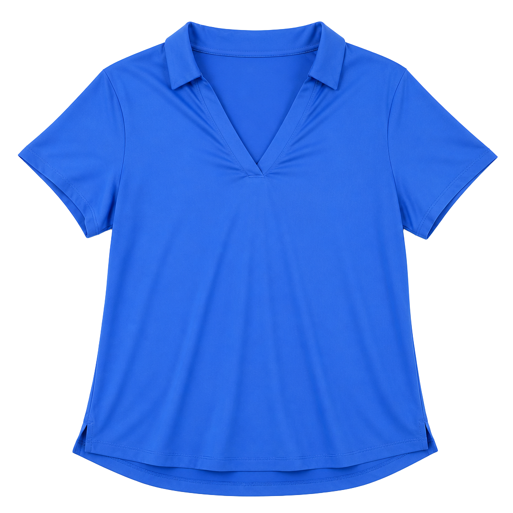 Callaway Opti-Dri Royal Blue V-Neck Performance Golf Polo 1