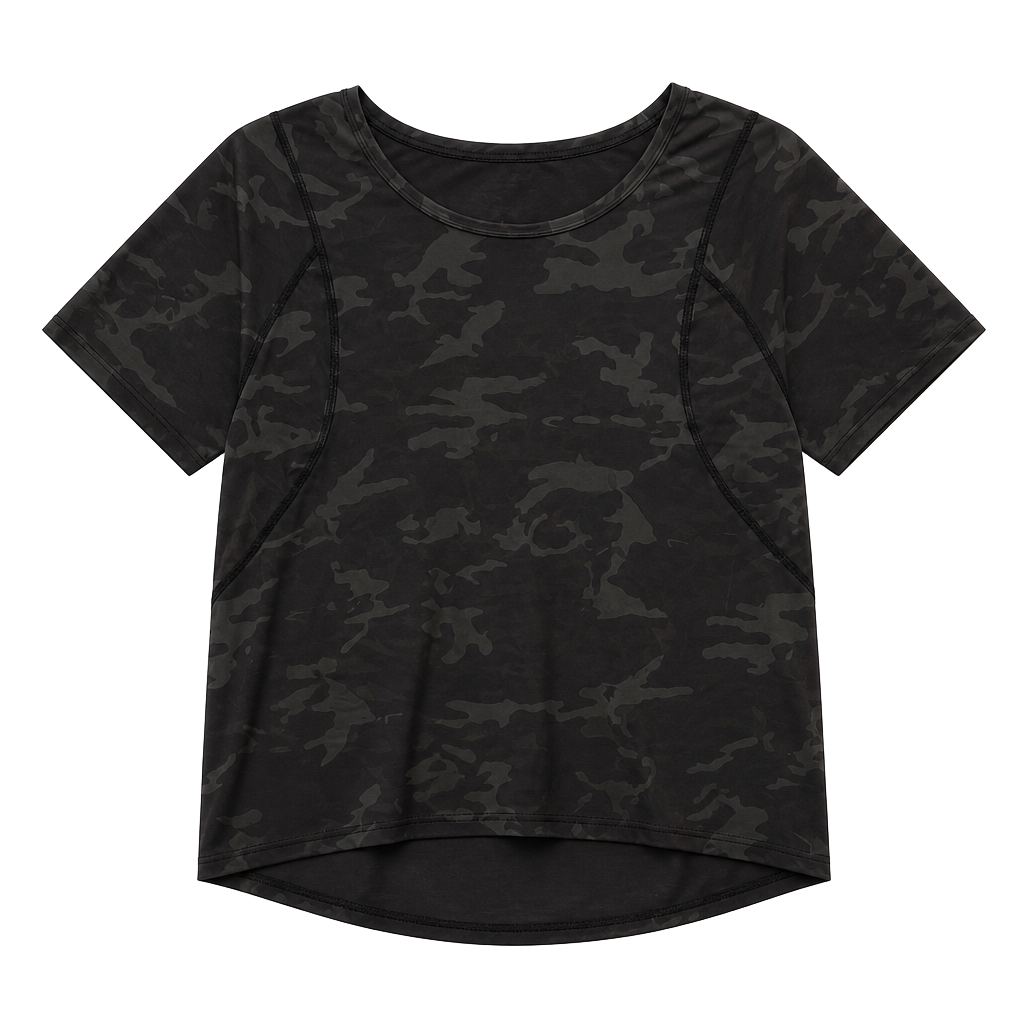 Lululemon Sculpt Short Sleeve Shirt Heritage 365 Camo Deep Coal Multi 1