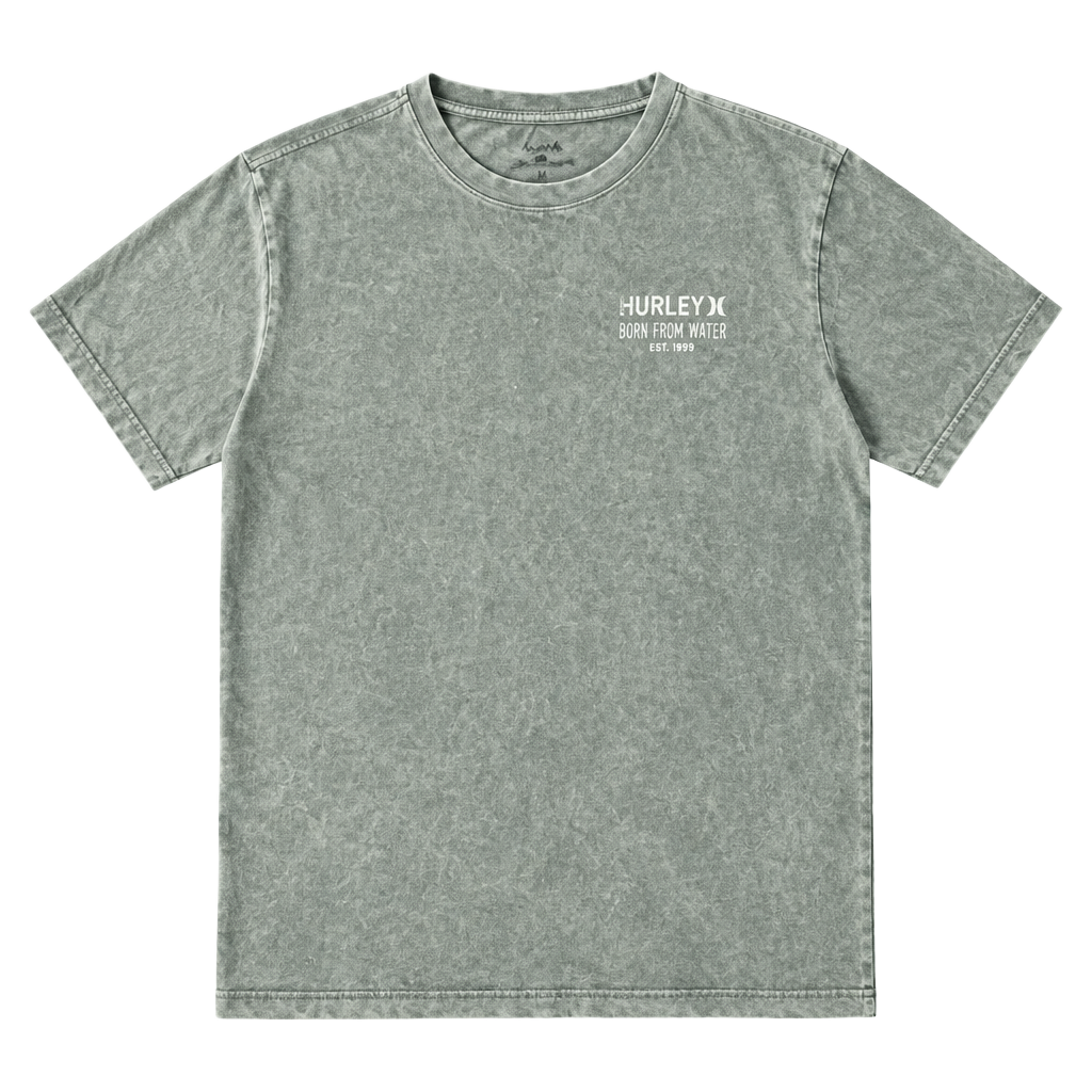 Hurley Paradise Found T-Shirt XL Gray Short Sleeve Graphic Tee 1