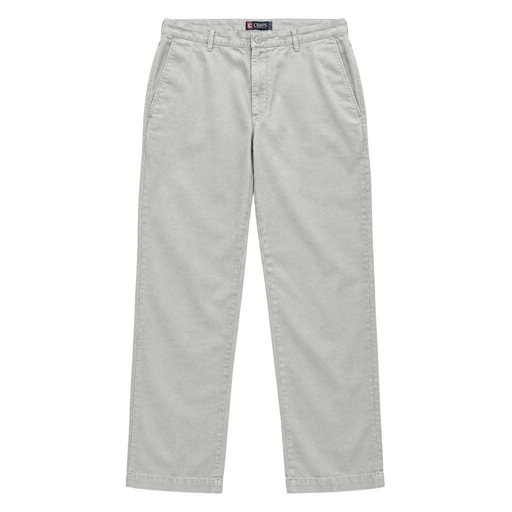 Chaps Ralph Lauren Pleated Chino Pants Size 36x30 Tan Cotton 1