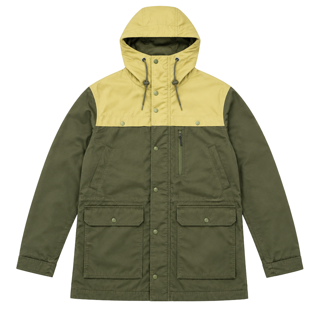 St. John's Bay Jacket Size L Green Anorak Hooded Full Zip 1