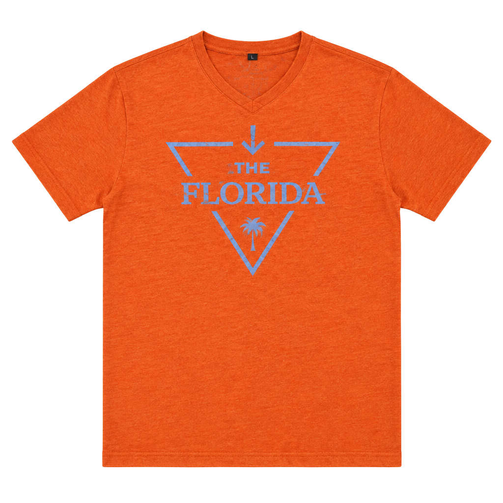 Gildan Heavy Cotton Nautical Florida T-Shirt Size 2XL Orange 1