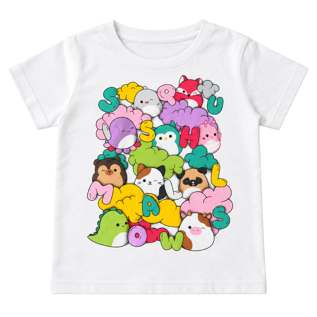 Squishmallows Graphic T-Shirt Size M (7/8) White 1
