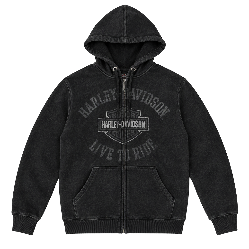 Harley Davidson Gainesville Florida Zip Up Hoodie Size S 1