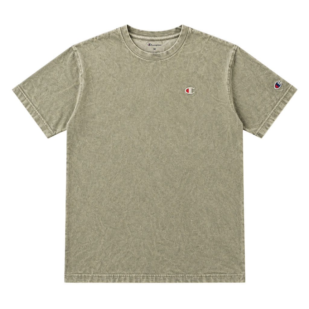 Champion T-Shirt Size L Green Olive Ombre Crewneck Short Sleeve 1