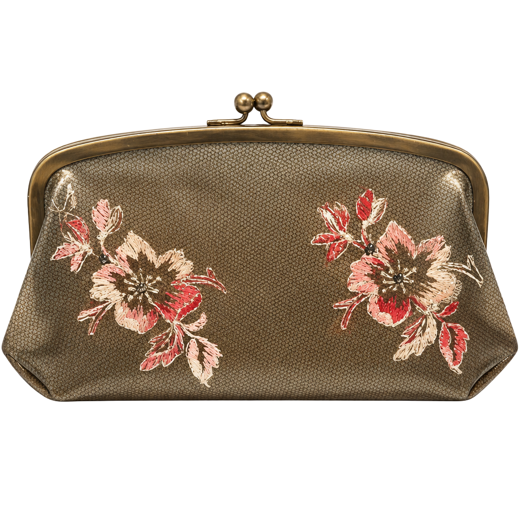 Vintage Maxim Plastic Embroidered Clutch Bag 1