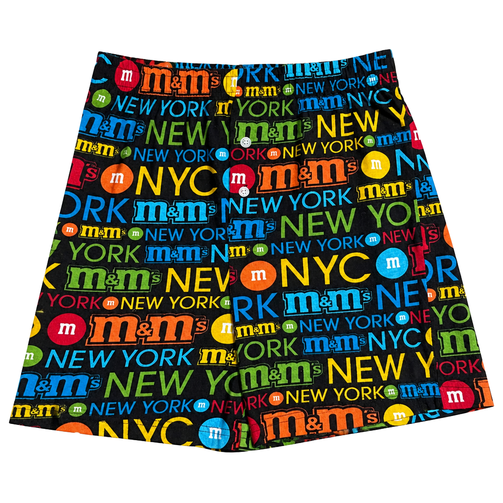 M&M’s NYC New York Shorts Size S Men 100% Cotton Multicolor Logo Lounge Pajama 1