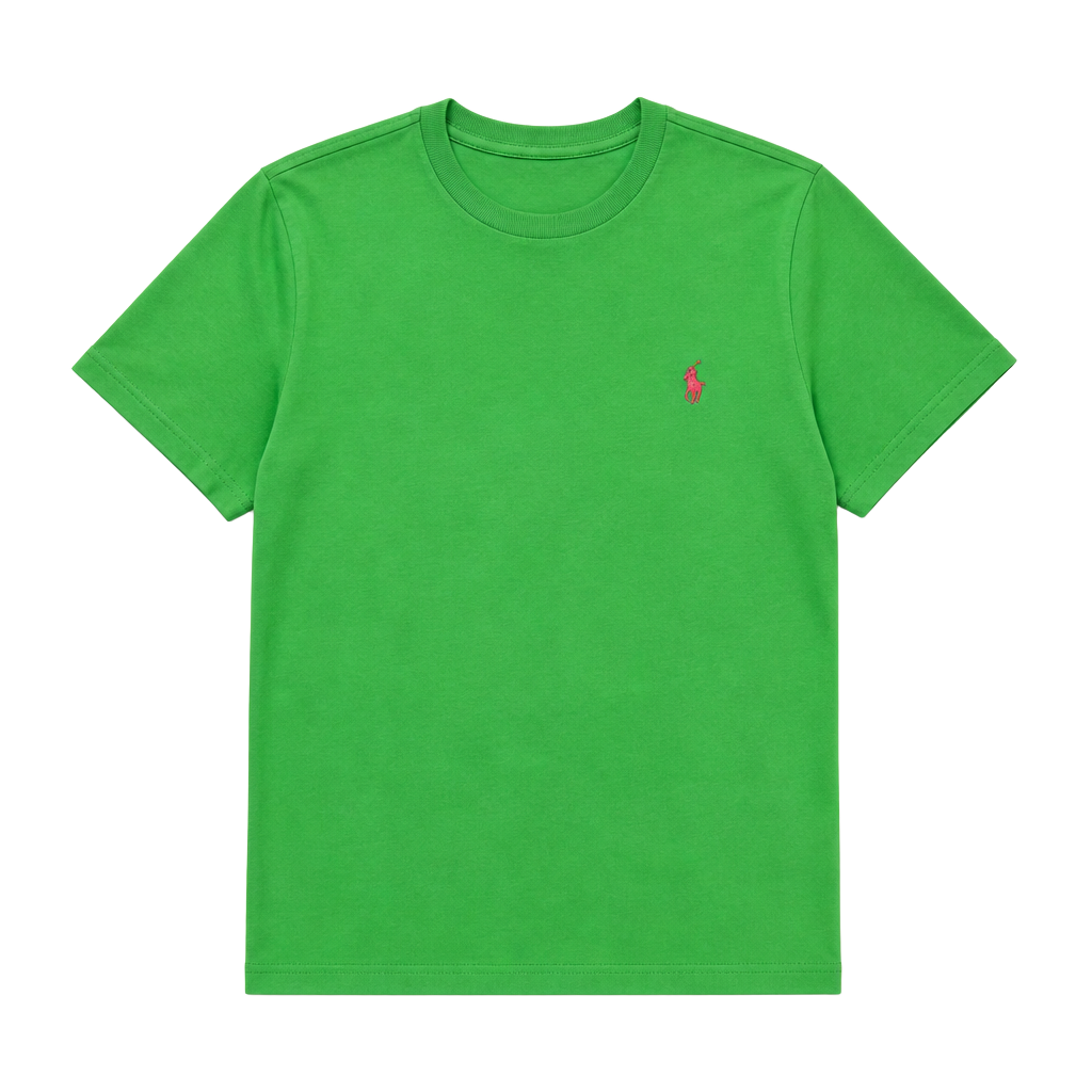 Polo Ralph Lauren Boys T-Shirt Size M 10-12 Green Short Sleeve Embroidered Pony 1