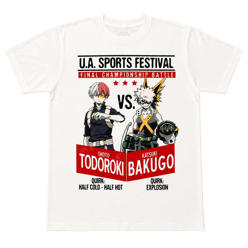 My Hero Academia Todoroki vs Bakugo U.A. Sports Festival T-Shirt Size Small 1