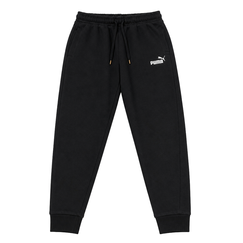Puma Essentials Logo Men's Fleece Joggers Black Size M 1