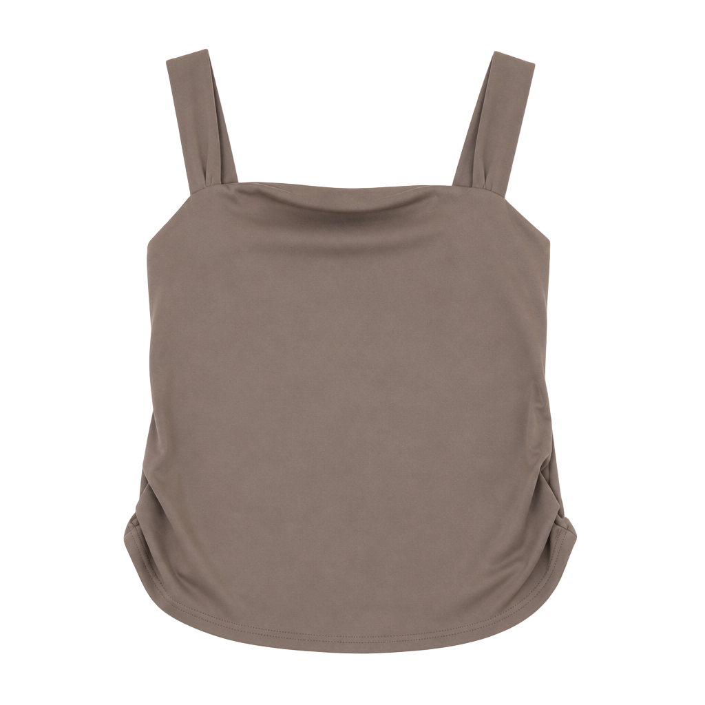 Faded Rose Taupe Square Neck Tank Top Size XL 1