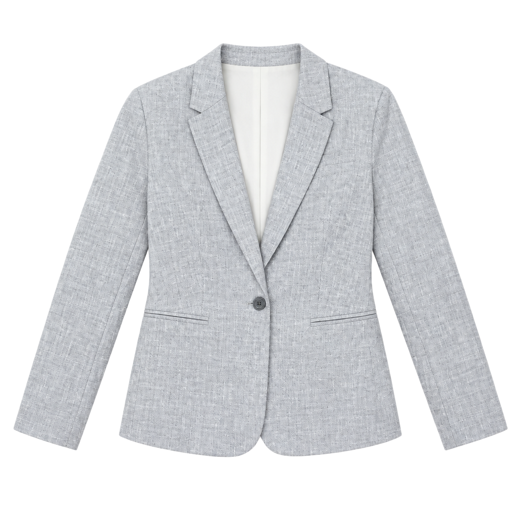 Banana Republic Women's Grey One-Button Petite Blazer Size 8P 1