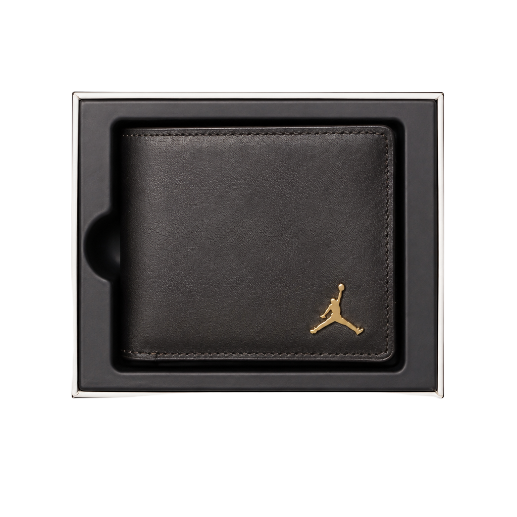 Jordan Jumpman Ingot Bifold Wallet Black Leather 1