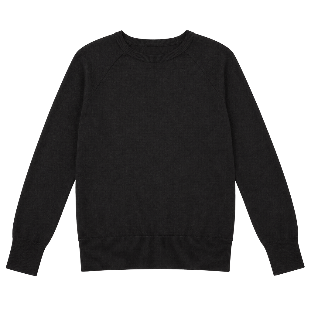 Banana Republic Merino Wool Sweater Size L Black Crewneck Pullover 1