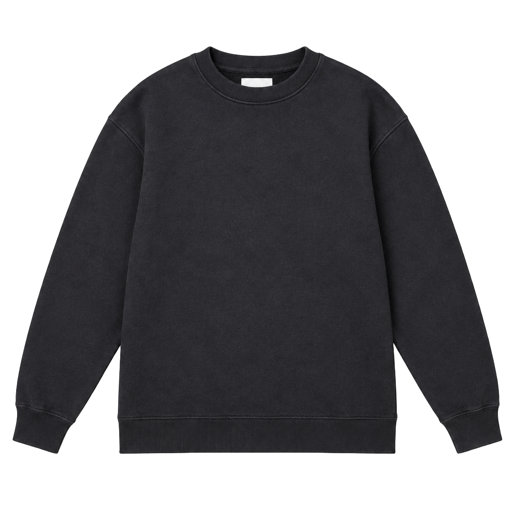 MATE the Label Organic Cotton Fleece Oversized Sweatshirt in Black 1