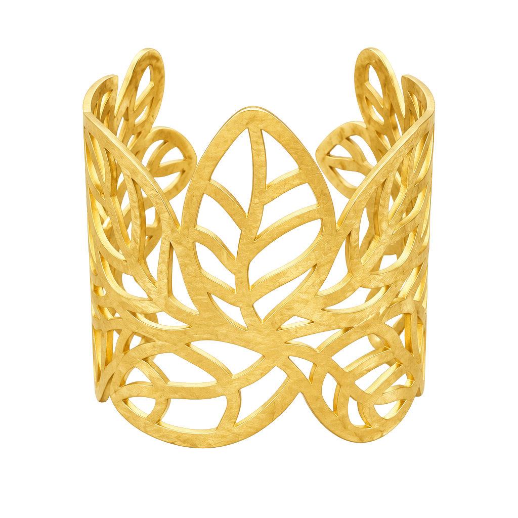 Glow by Shilla Fuji Gold Leaf Cuff Bracelet 1