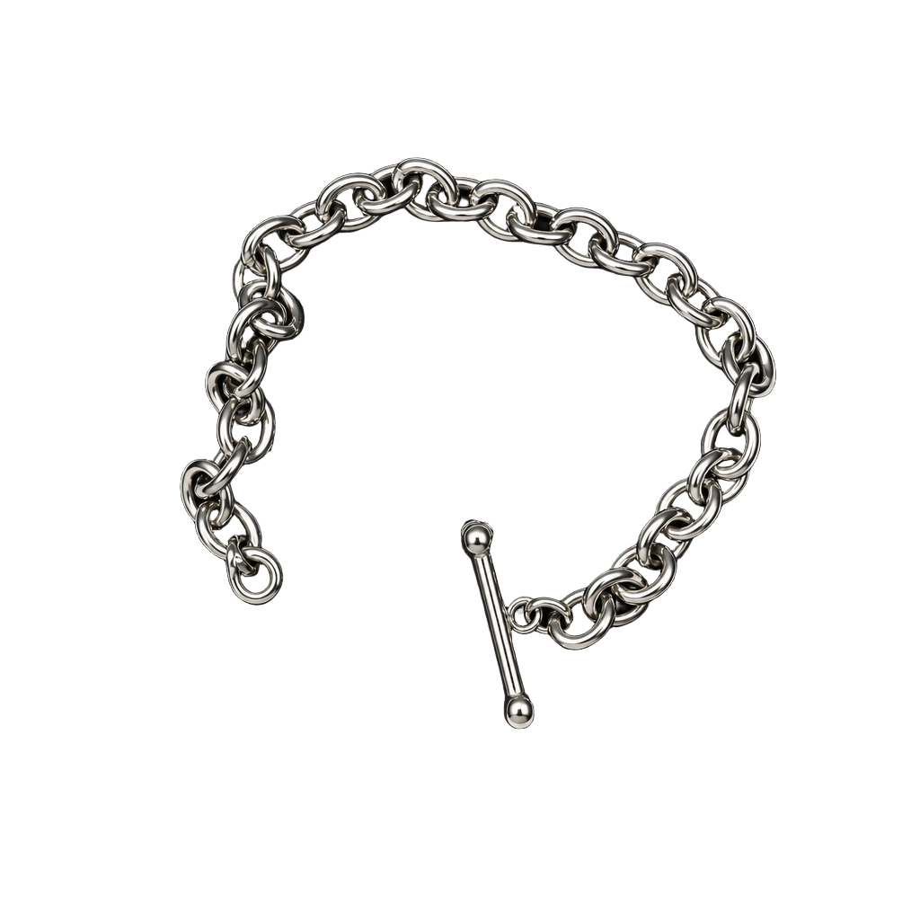 Elegant Round Tag Charm Bracelet 1