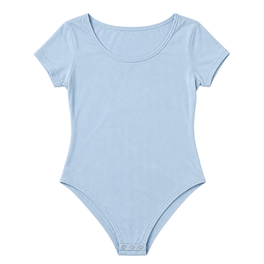So Short Sleeve Bodysuit Light Blue Size S 1