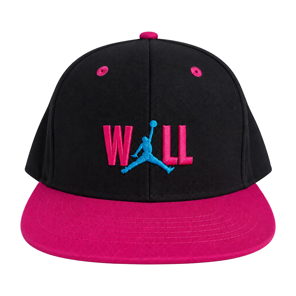 Jordan Jumpman Snapback Hat Black Pink Teal Embroidered 1