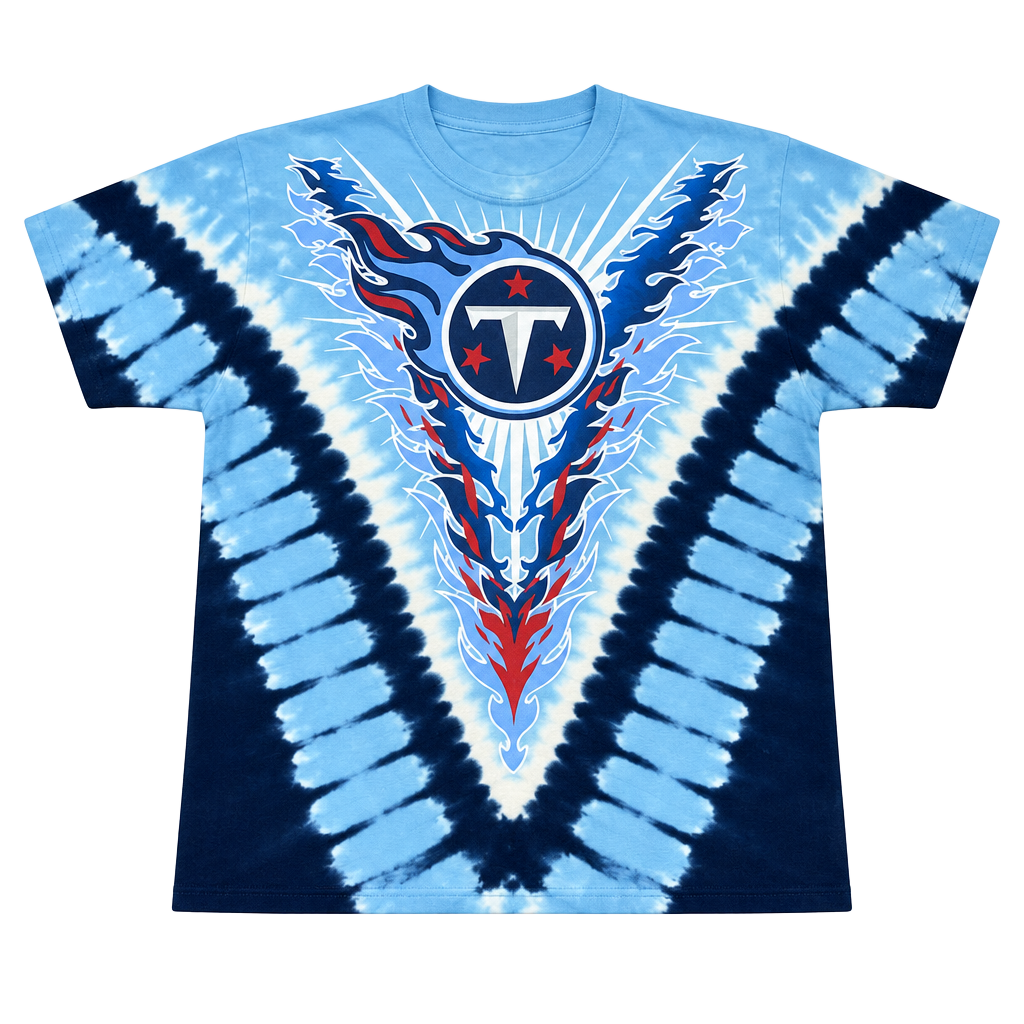 NFL Tennessee Titans Tie-Dye Graphic T-Shirt Blue 1