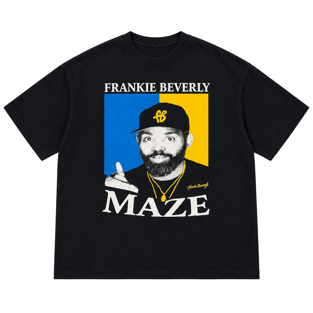 Frankie Beverly and Maze Band T-Shirt Black Graphic 1