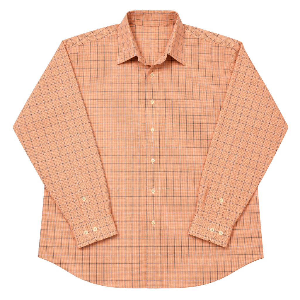 Brooks Brothers "346" Long Sleeve Button Up Mens XL Orange Check Shirt 1