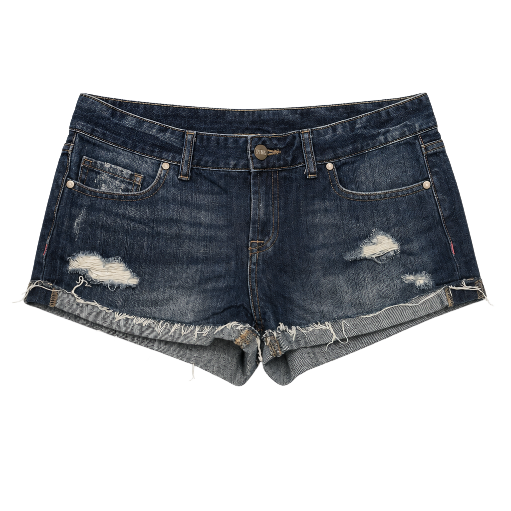 PINK Victoria's Secret Distressed Cut-Off Denim Shorts, Size 6 1