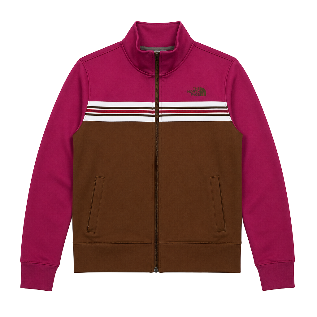 The North Face A5 Series Full-Zip Track Jacket Brown Pink Women's Medium 1