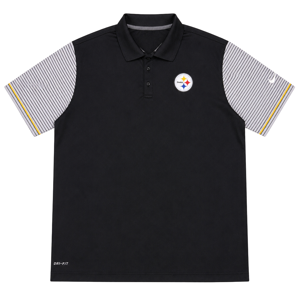 Nike Pittsburgh Steelers Sideline Victory Stripe Dri-FIT Polo Shirt 1