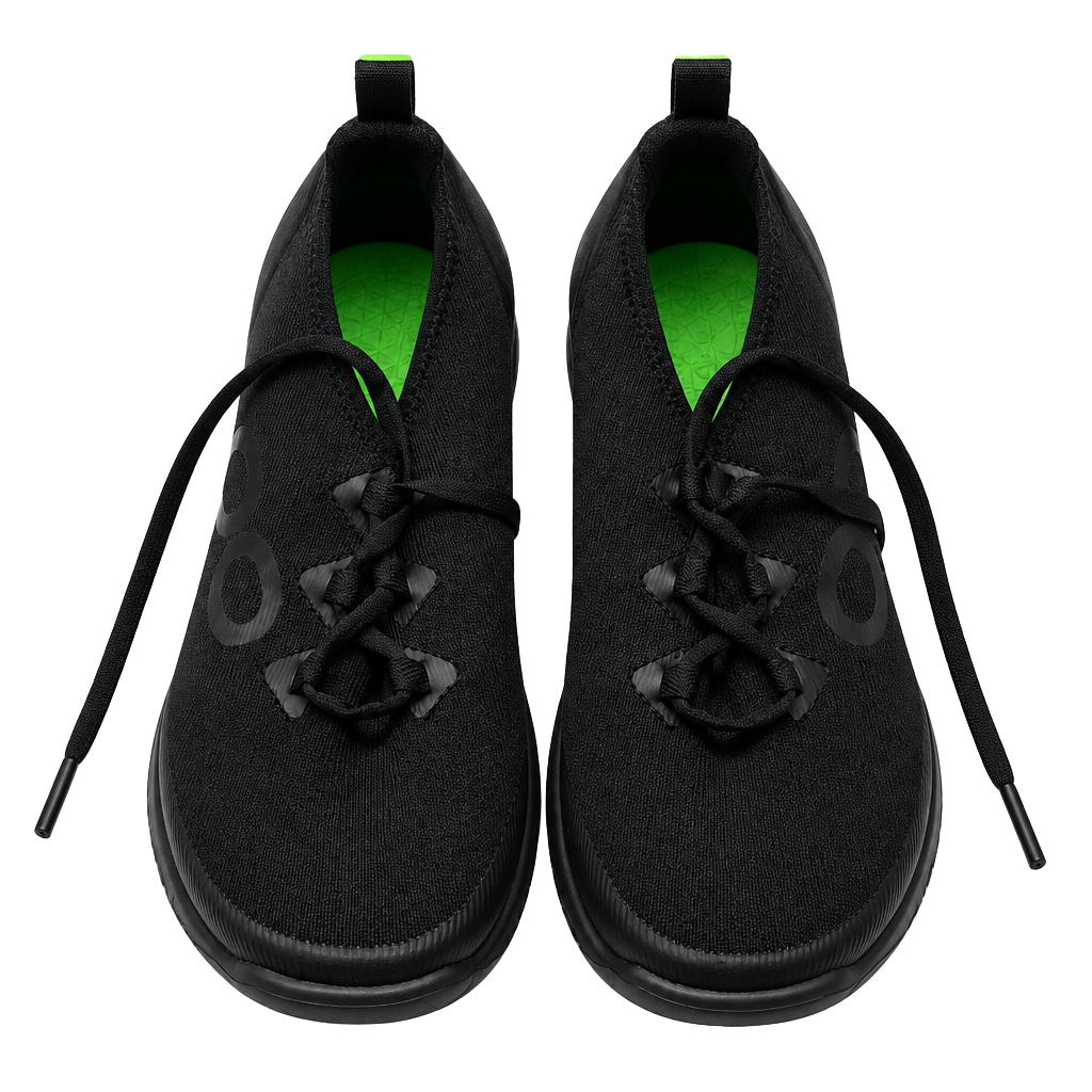 Oofos Oomg Sport Ls Size 7 Black Recovery Shoes 1