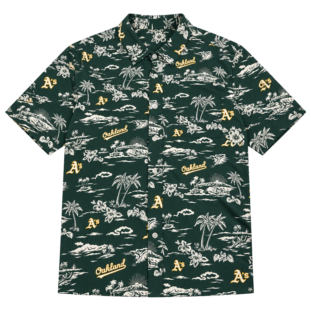 Reyn Spooner Oakland Athletics Kekai Performance Shirt Size 3XL 1