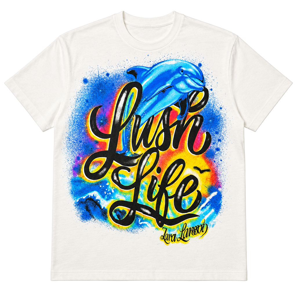 Custom Airbrushed 'Lush Life' Dolphin T-Shirt 1