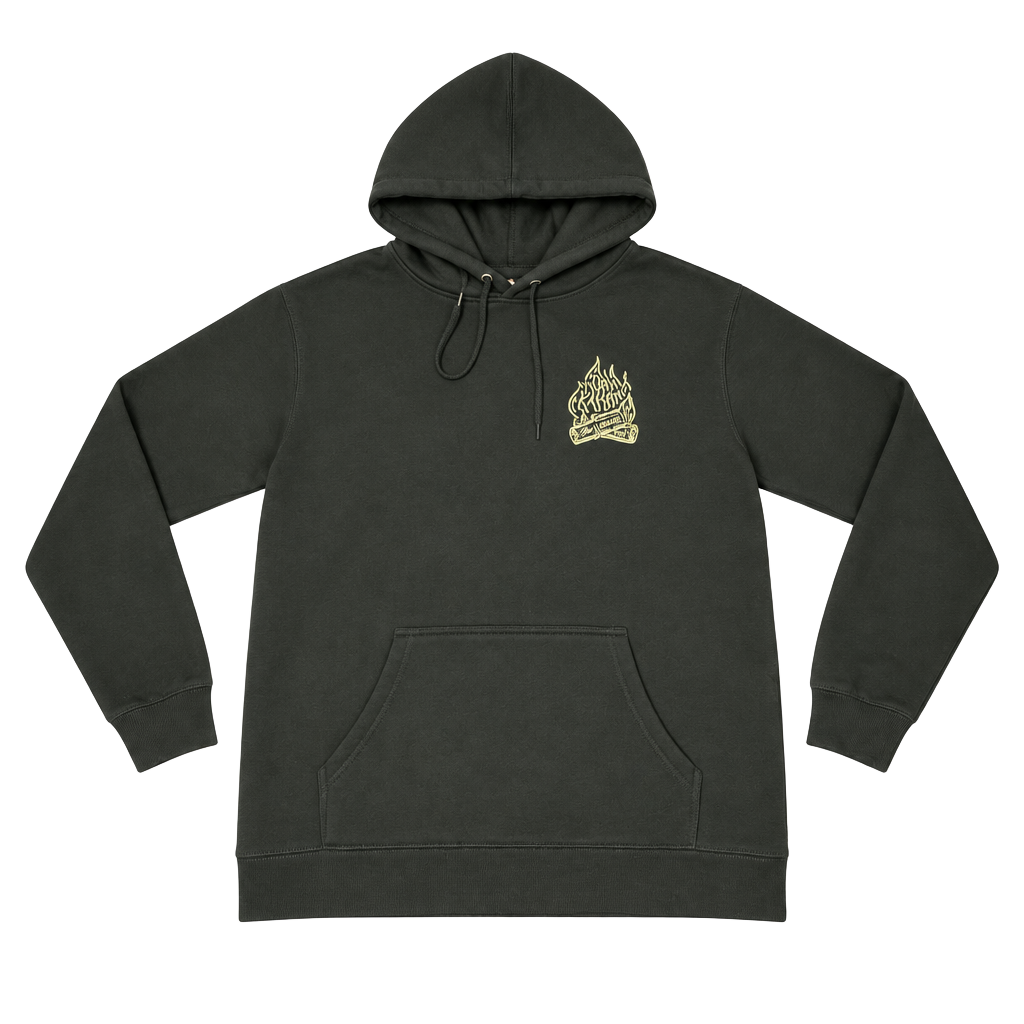 As Colour Noah Kahan Campfire Hoodie Size L Hunter Green Stencil 1