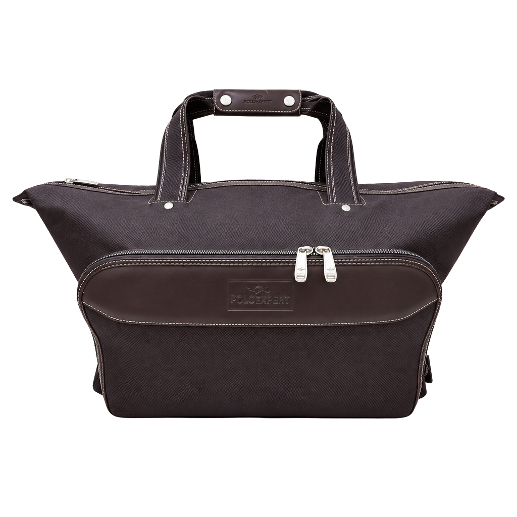 Dockers Black Canvas Black Leather Trim Weekender Duffle Bag 1
