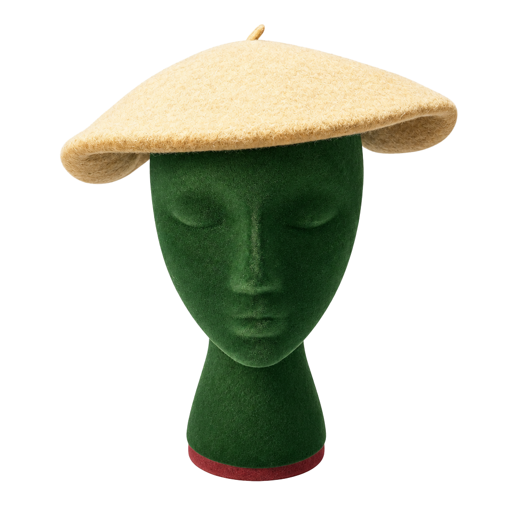 Dorfman Pacific Co. Beret Hat Ivory Wool One Size 1