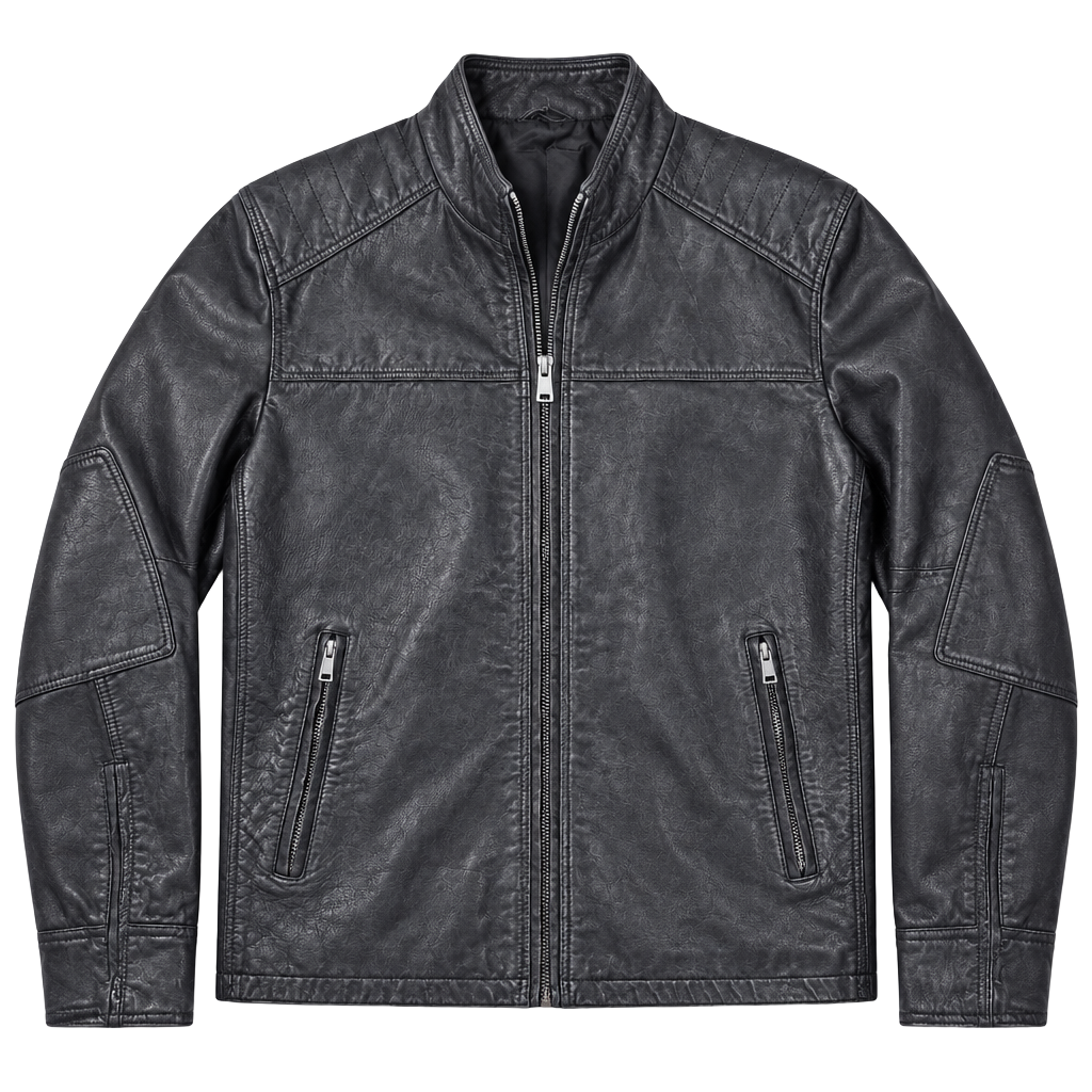 Wilsons Vintage USA Genuine Leather Cafe Racer Jacket Men’s XL Black 1