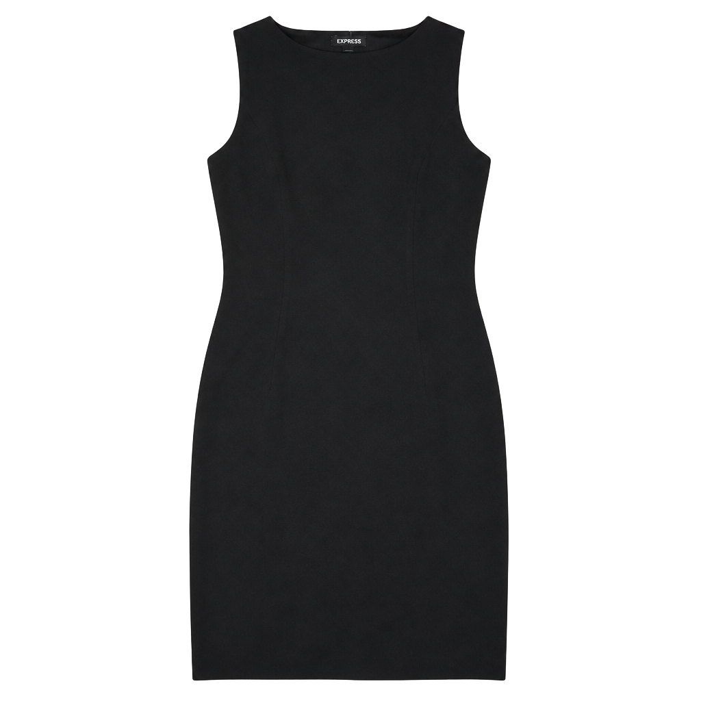 Express Sleeveless Dress Size S Black Pleated Neckline 1