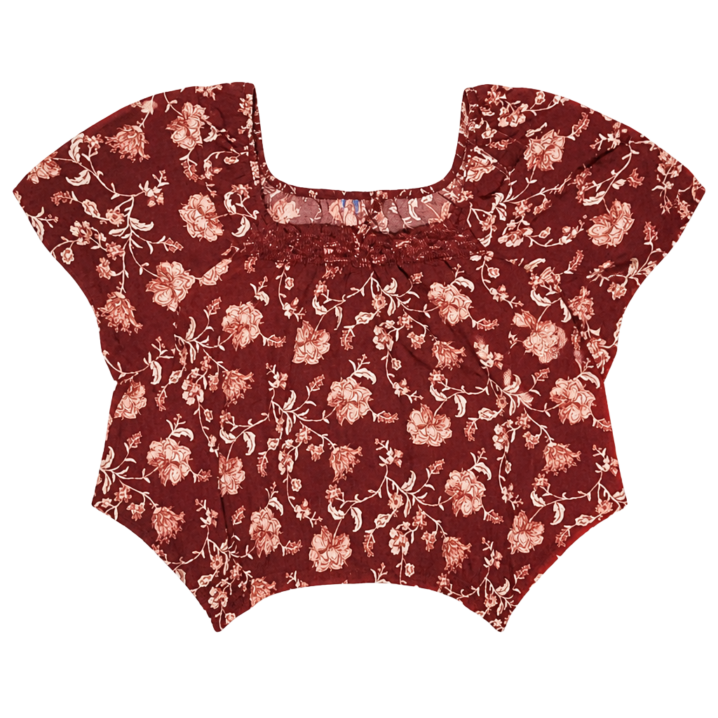 Velvet Moon Floral Top Size 2X Red Blouse Cold Shoulder 1