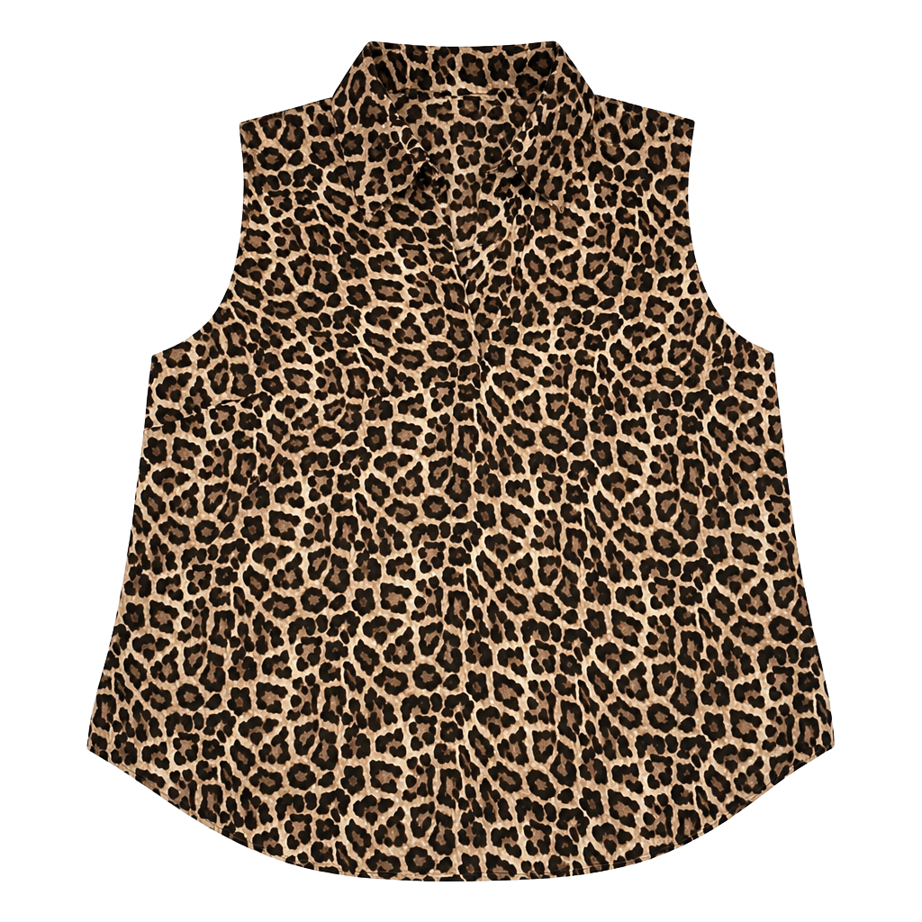 Michael Michael Kors Leopard Print Sleeveless Top Size 1X New 1