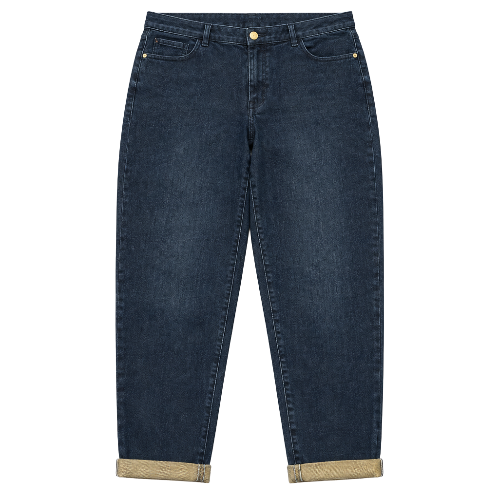 Lane Bryant Boyfriend Jeans Size 18 Dark Wash Stretch Denim Cuffed 1