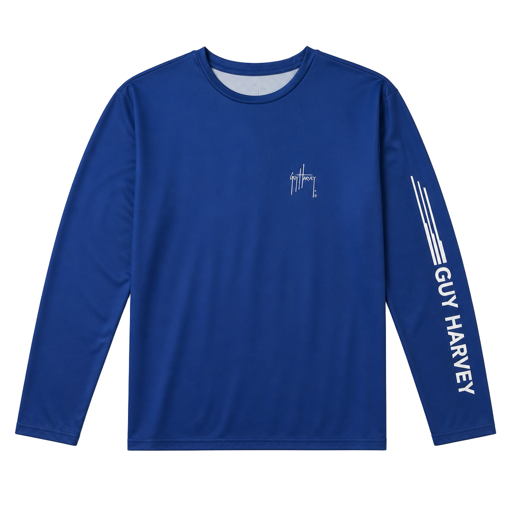 Guy Harvey Men's XL Blue Fishing Sun Protection Shirt 1