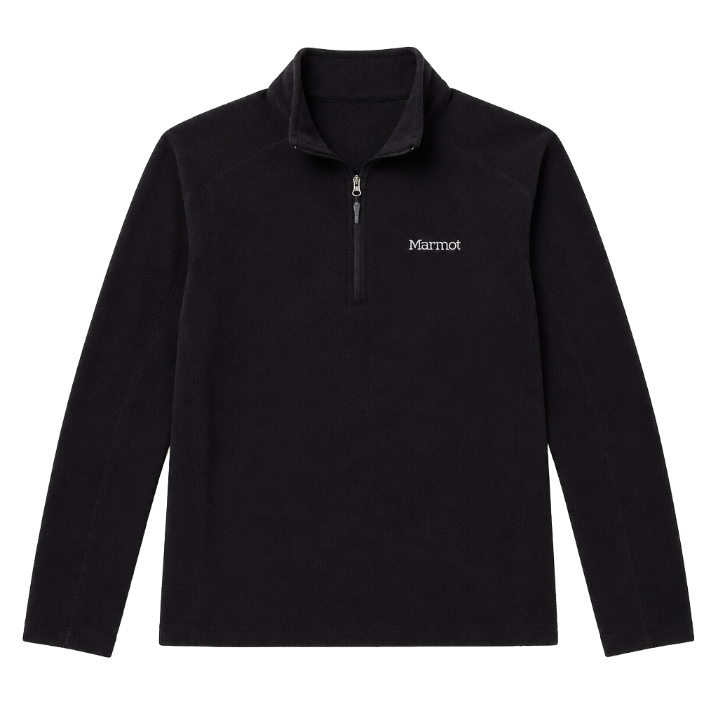 Marmot Polartec 1/4 Zip Fleece Pullover Jacket Black Size Medium Unisex. Preowned. 1