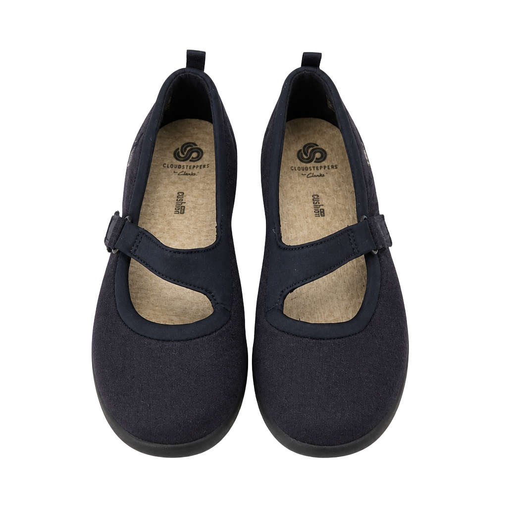 Clarks Cloudsteppers Sillian Black Mary Jane Flats, Women's Size 8 1