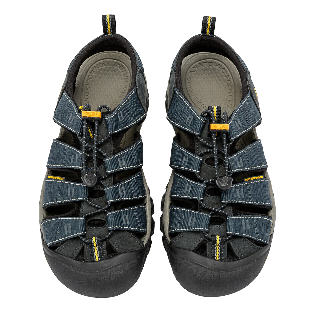 KEEN Newport H2 Waterproof Hiking Sandals Navy Medium Grey Men's Size 9.5 1