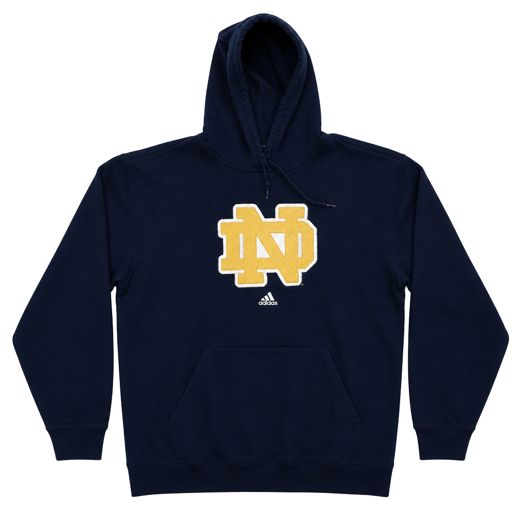 Adidas Notre Dame Fighting Irish Navy Blue Pullover Hoodie Small 1